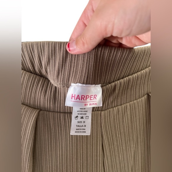 Harper by block brown wide leg high waisted brown pants - Picture 3 of 4